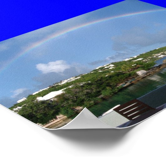Regenboog in Bermuda Poster (Hoek)