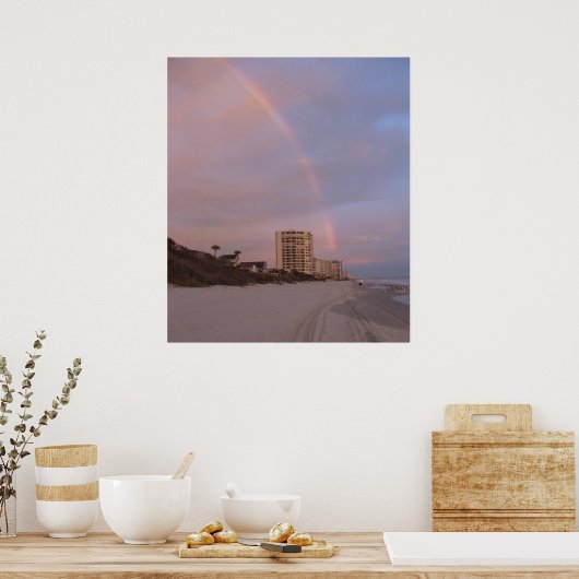 Regenboog in Daytona Beach Print (Keuken)