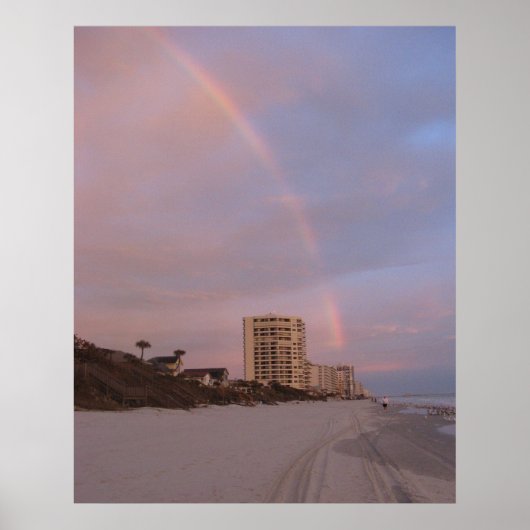 Regenboog in Daytona Beach Print (Voorkant)