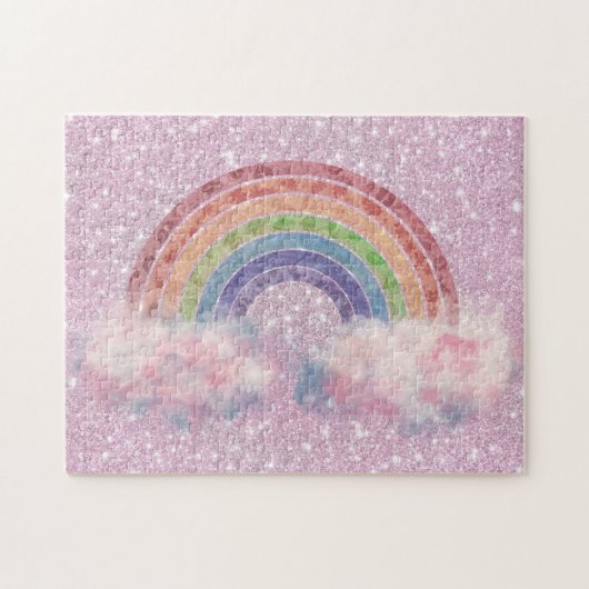 Regenboog in de Abstracte cloud Legpuzzel (Horizontaal)