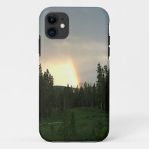 Regenboog in de bergen Art Photo Phone Case