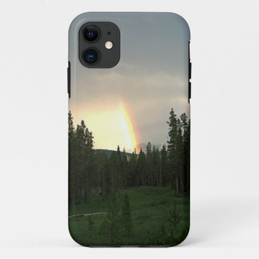 Regenboog in de bergen Art Photo Phone Case (Achterkant)