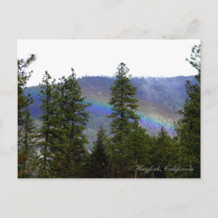Regenboog in de bergen... briefkaart