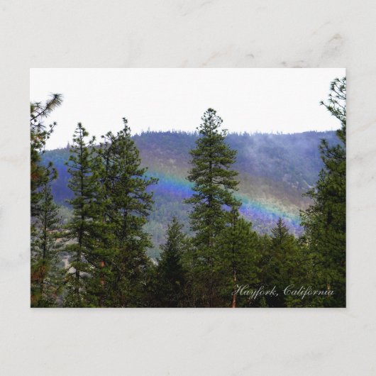 Regenboog in de bergen... briefkaart (Voorkant)