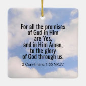 Regenboog in de Inspirerend Bijbelverse hemel Keramisch Ornament (Achterkant)