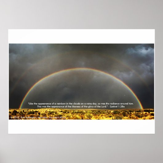 Regenboog in de Namibische woestijn Poster (Voorkant)