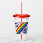 Regenboog in de Sky Inspirerend Bijbel Verses Cute Acryl Drinkbeker (Voorkant)