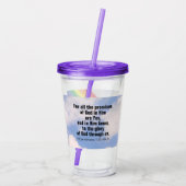 Regenboog in de Sky Inspirerend Bijbel Verses Cute Acryl Drinkbeker (Achterkant)