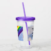 Regenboog in de Sky Inspirerend Bijbel Verses Cute Acryl Drinkbeker (Links)
