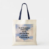 Regenboog in de Sky Inspirerend Bijbel Verses Cute Tote Bag (Achterkant)