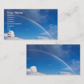 Regenboog in een blauwe hemel visitekaartje (Voorkant / Achterkant)
