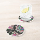 Regenboog in een bubbeltje zandsteen onderzetter (Zijkant)