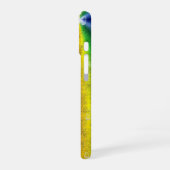 Regenboog in Elephant Skin Leather Optik, Regendru iPhone 16 Hoesje (Linkerkant)