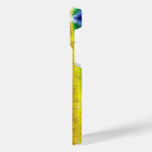 Regenboog in Elephant Skin Leather Optik, Regendru iPhone Hoesje (Linkerkant)