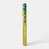 Regenboog in Elephant Skin Leather Optik, Regendru iPhone Hoesje (Linkerkant)