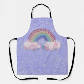Regenboog in het Abstracte paarse Cloud Schort (Voorkant)