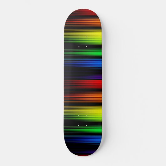 Regenboog in het donker persoonlijk skateboard (Voorkant)