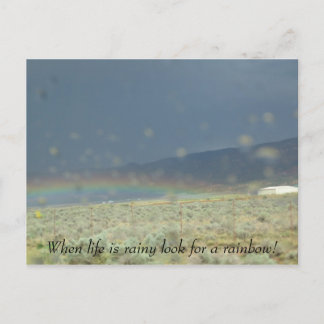 Regenboog in het leven. briefkaart