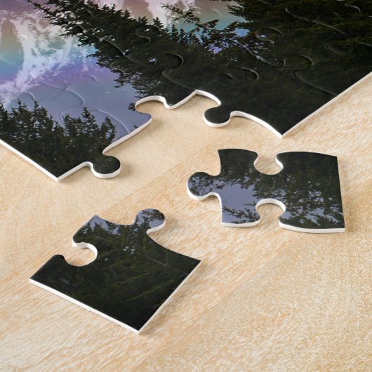 Regenboog in het Nationaal Park Glacier - Bergen Legpuzzel (Zijkant)