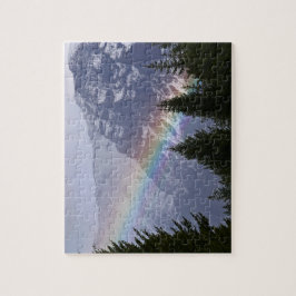Regenboog in het Nationaal Park Glacier - Bergen Legpuzzel
