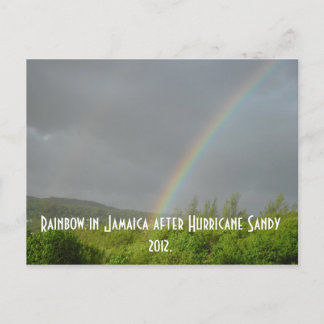 Regenboog in Jamaica na orkaan Sandy 2012 Briefkaart