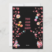 Regenboog in Klaslokaal Snoep Harten Valentijnse K Feestdagenkaart (Achterkant)