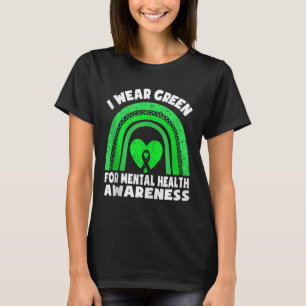 Regenboog in mei Draag ik groen voor geestelijke g T-shirt