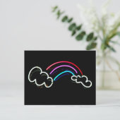 Regenboog in Neon Briefkaart (Staand voorkant)