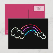 Regenboog in Neon Briefkaart (Voorkant / Achterkant)
