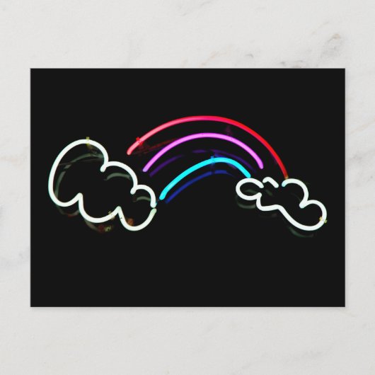 Regenboog in Neon Briefkaart (Voorkant)