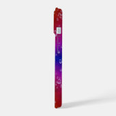 Regenboog in olifantenhuid lederen optik met drupp iPhone 15 case (Linkerkant)