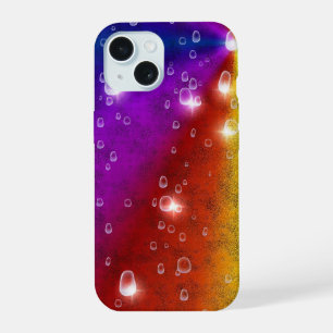 Regenboog in Olifantenhuid Leer Optiek , Regendrup iPhone 15 Case
