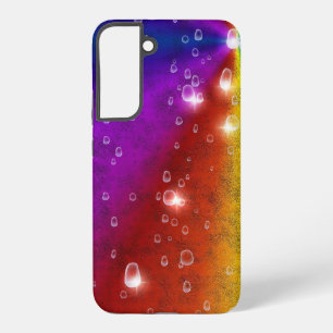 Regenboog in Olifantenhuid Leer Optiek , Regendrup Samsung Galaxy Hoesje