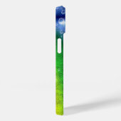 Regenboog in olifantenhuidleatheroptik en regendru Case-Mate iPhone case (Achterkant / Rechts)