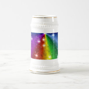 regenboog in olifantenhuidleatheroptik & regendrup bierpul