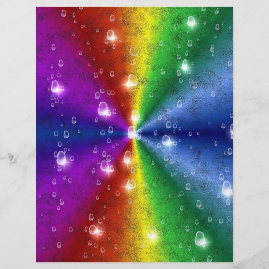 regenboog in olifantenhuidleatheroptik & regendrup flyer (Voorkant)