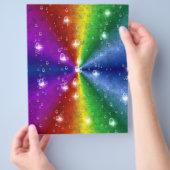 regenboog in olifantenhuidleatheroptik & regendrup flyer (Hand)