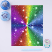 regenboog in olifantenhuidleatheroptik & regendrup flyer (Enkel)