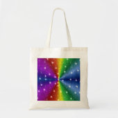 regenboog in olifantenhuidleatheroptik & regendrup tote bag (Voorkant)