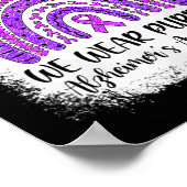 Regenboog In September Draag we Paarse Alzheimer A Poster (Hoek)