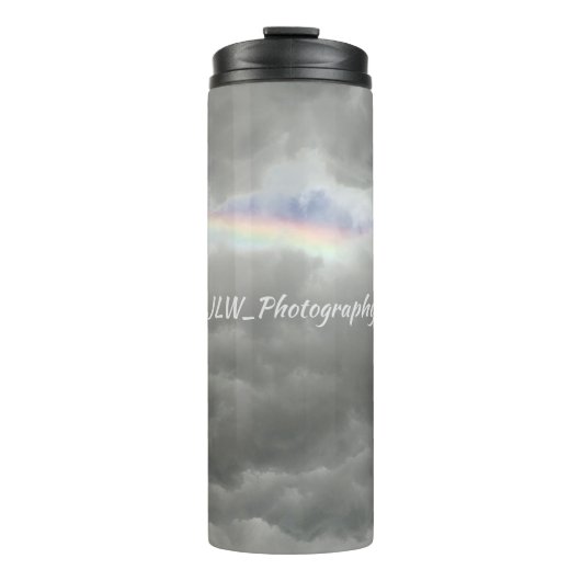 Regenboog in Storm Clouds Sky Grey Thermosbeker (Voorkant)