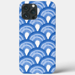 Regenboog in waterverf - blauw patroon Case-Mate iPhone case