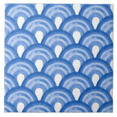 Regenboog in waterverf - blauw patroon Keramische  Tegeltje (Voorkant)