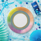 Regenboog in Waterverven Papier Bord (Feest)