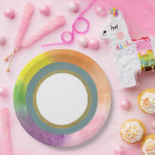 Regenboog in Waterverven Papier Bord (Feest)