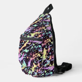 regenboog inkt spat extreme : sling bag (Rechterhoek)