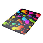 Regenboog inktverf spatten badmat (Gekanteld)