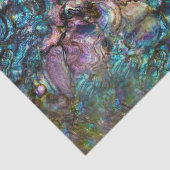 Regenboog Irideerende Abalone Strand Schelp Tissuepapier (Detail)