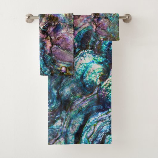Regenboog Iridele Abalone Zeeschelp Bad Handdoek (Insitu)