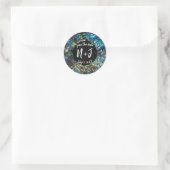 Regenboog Iridele Abalone Zeeschelp Bruiloft Ronde Sticker (Tas)